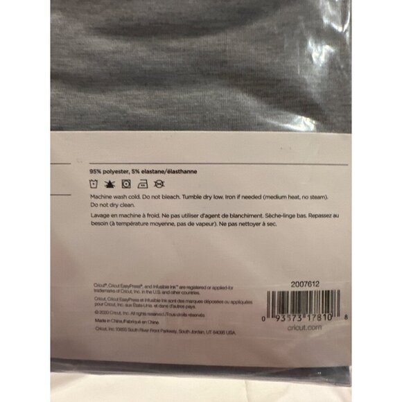 Cricut Unisex Raglan T-Shirt Boys L Blank Dark Light Heathered Gray Sublimation - Picture 5 of 5